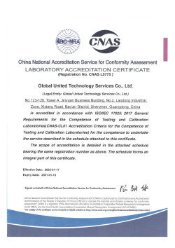 LA CHINE Global United Technology Services Co.,Ltd. certifications