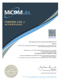 LA CHINE Global United Technology Services Co.,Ltd. certifications
