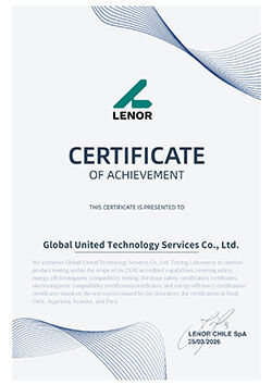 LA CHINE Global United Technology Services Co.,Ltd. certifications